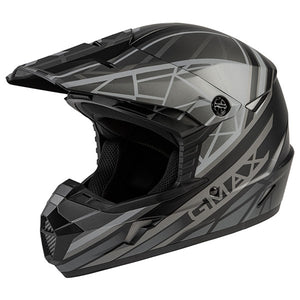 GMAX * MX46 MX Helmet in Silver & Black - 4-946788