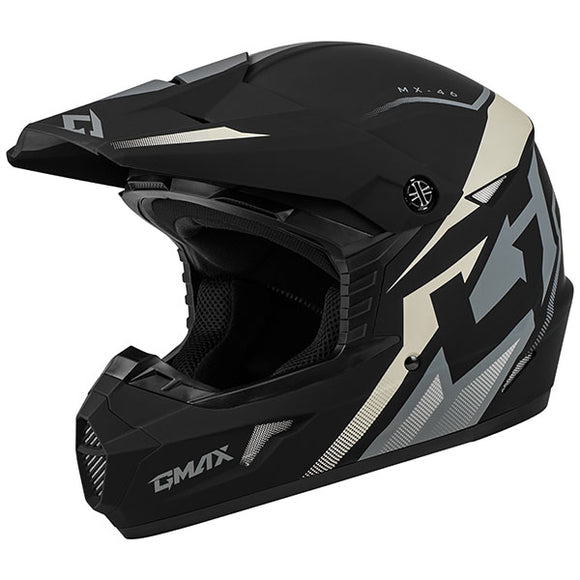 GMAX * MX46 Compound MX Helmet in Grey/Black Matte - 4-94689*