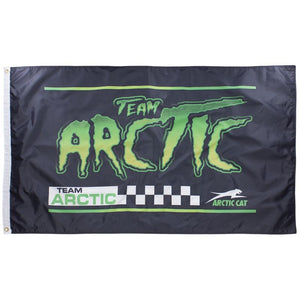 Team Arctic Black Cat Flag - Black & Green - AC19A-A165