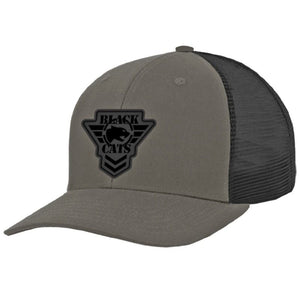 Grey with Black Mesh "Black Cats" Cap - 5314-189