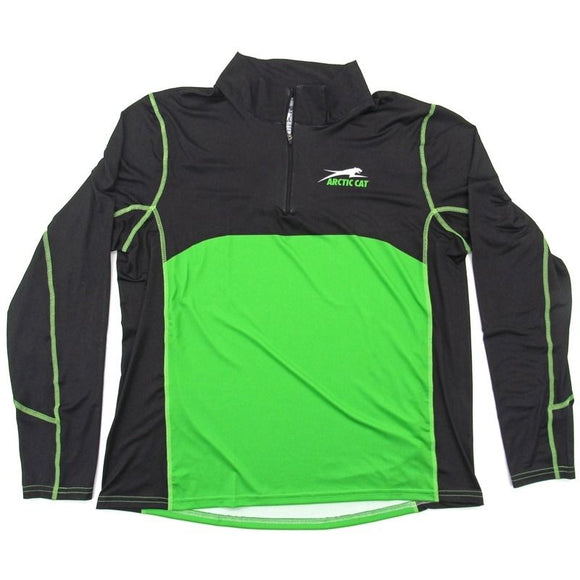 Men's Performance 1/4 Zip - Black & Green - 5314-23*