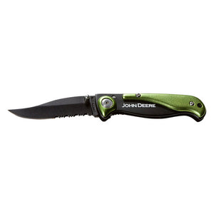 Folding Pocket Knife with Green Trim