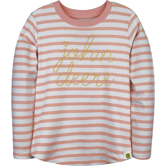 Pink Stripe Script Shirt