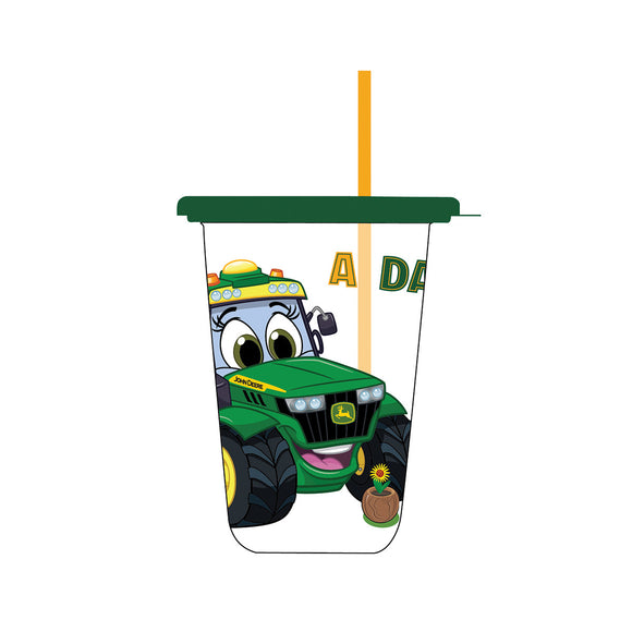 Tractor Cup & Straw 3pk