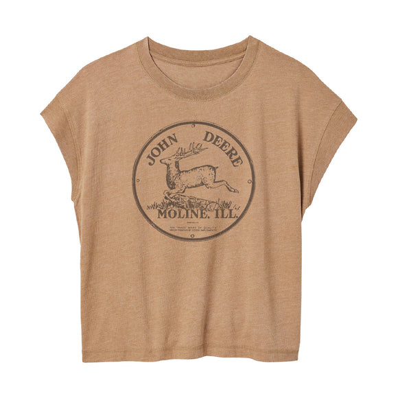 Women's Brown Vintage Logo Shirt