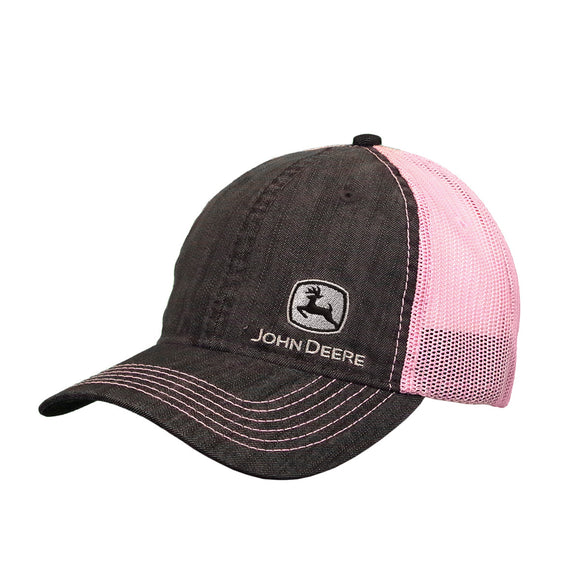Chambray Pink & Charcoal Mesh Cap