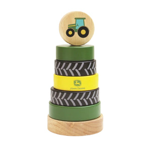 John Deere Wooden Tire Stack Toy