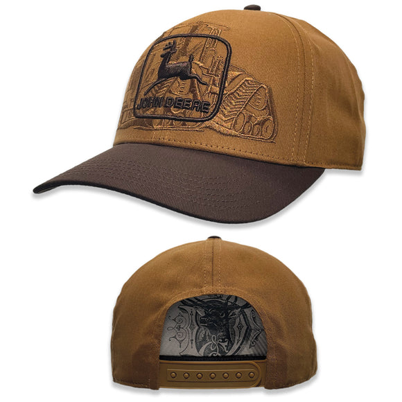 Brown Embroidered Tonal Tractor Cap