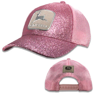 Pink Glitter with Mesh Hat