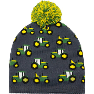 Navy Tractor Print Touque