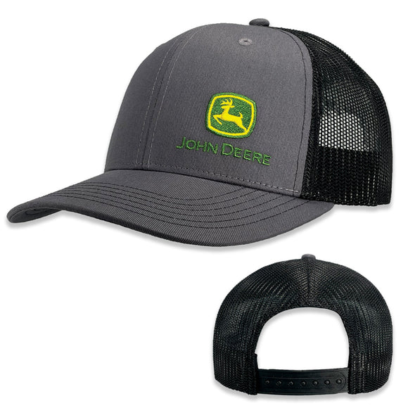 Adult Grey & Black Offset Logo Hat