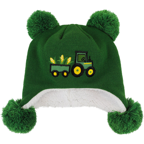 Toddler Pom-Pom Tractor Touque