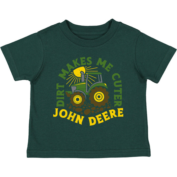 Infant Dark Green Dirt Makes Me Cuter Tee