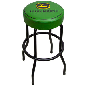 Green Top Garage Stool w Black Legs - LP75839