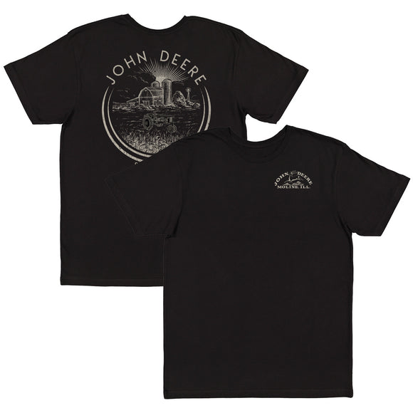 Vintage Black Farm Scene Tee