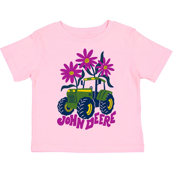 Infant Pink Tractor & Flowers Tee