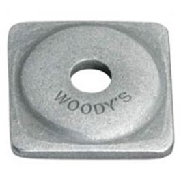 Woody's Unpainted 1.250 inch Square Aluminum Backer Support Plate - 0639-907-1