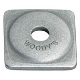 Woody's Unpainted 1.250 inch Square Aluminum Backer Support Plate