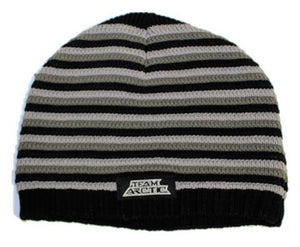 Tonal Grey Stripped Toque