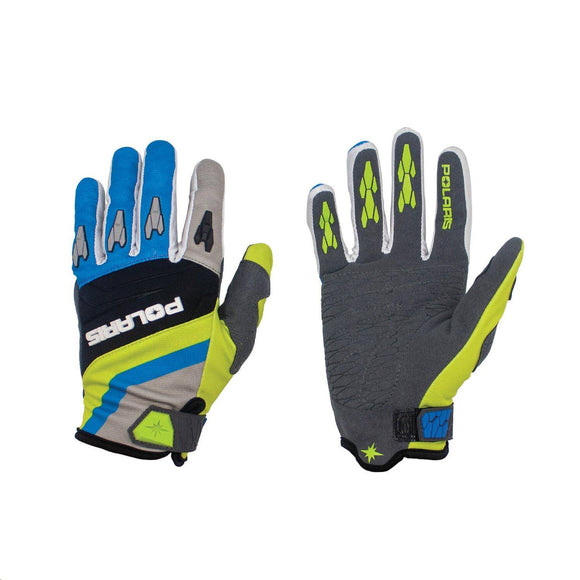 Off-Road Riding Gloves - Blue & Lime